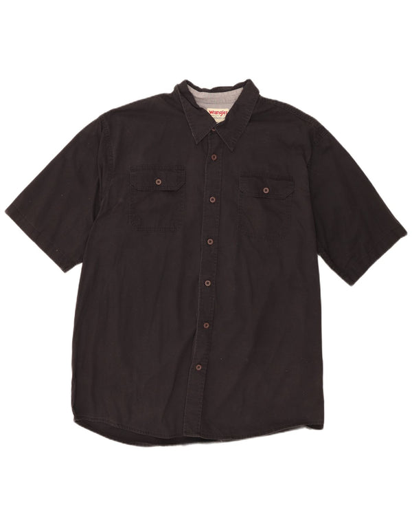 Wrangler Camisa Manga Corta Hombre XL Algodón Negro