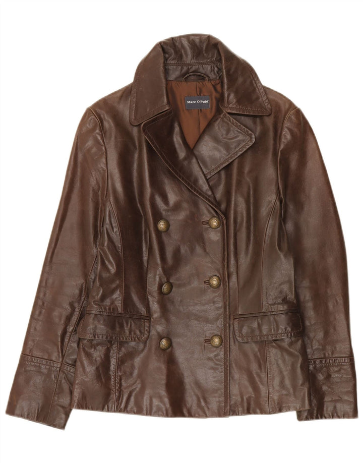 Marc O'Polo Chaqueta cruzada para mujer EU 38 Marrón medio
