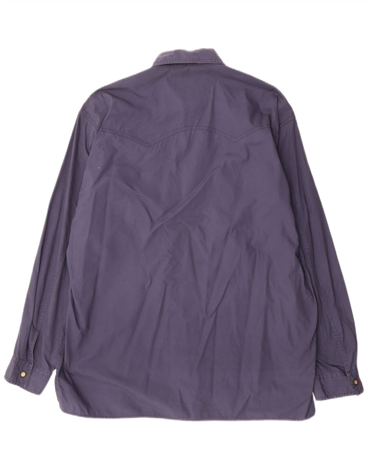 Marlboro Classics Camisa para hombre Grande Azul Marino Algodón