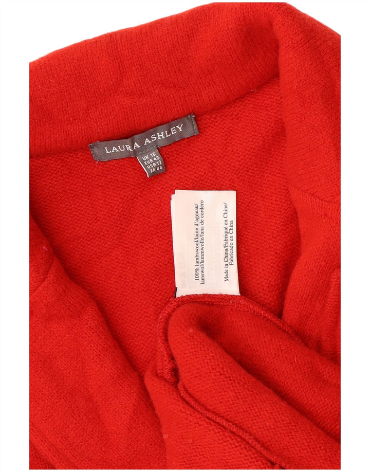 Laura Ashley - Cárdigan para mujer, talla 40, talla grande, lana roja