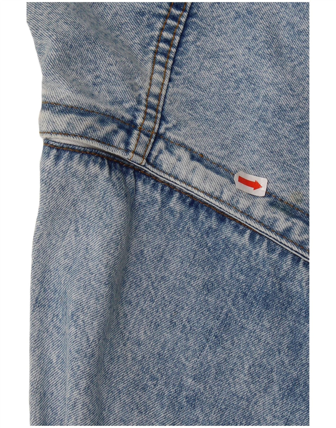 Vintage mujer chaqueta de mezclilla Reino Unido 12 algodón azul medio