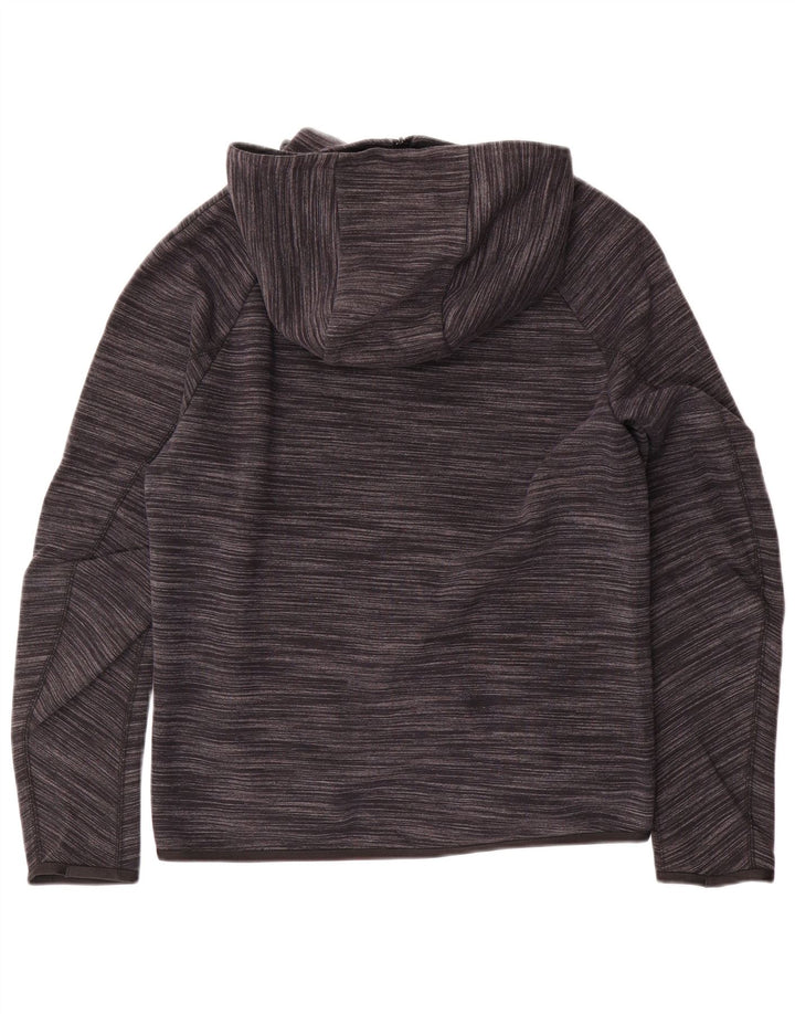 Nike Sudadera con capucha y cremallera para hombre, talla pequeña, algodón moteado gris