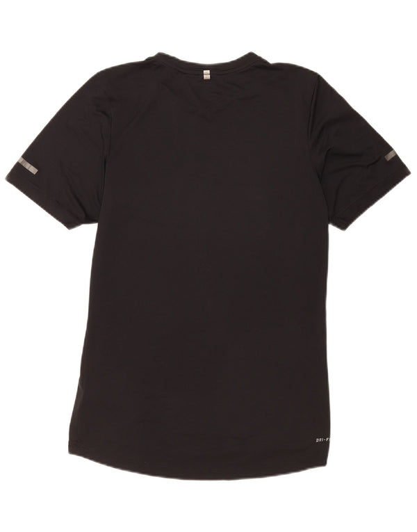Nike Dri Fit Graphic Camiseta para hombre, talla pequeña, poliéster negro