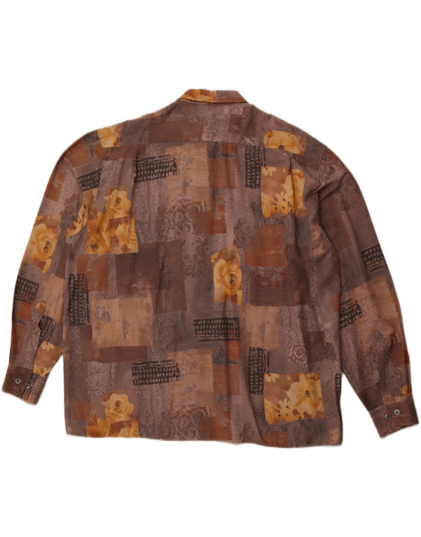 Angelo Litrico Camisa Hombre Talla 45/46 2XL Viscosa Patchwork Multicolor