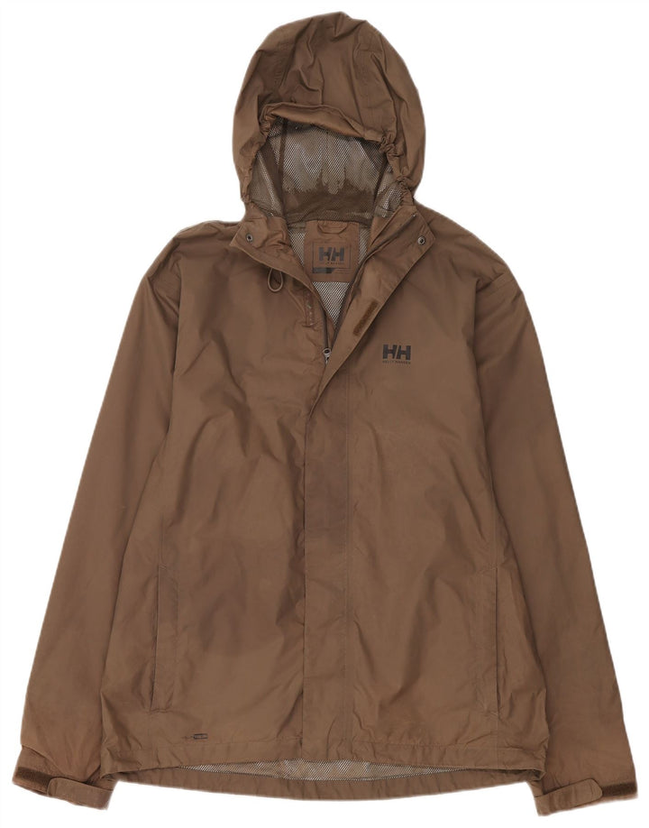 Helly Hansen Chaqueta impermeable con capucha para hombre UK 40 Large Beige Poliamida