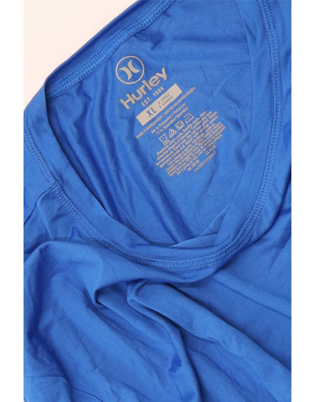 Hurley Hombre Graphic Top Manga Larga XL Poliéster Azul