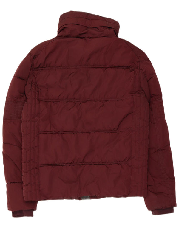 Zara Hombre Chaqueta Acolchada ES 38 Mediano Granate Poliéster