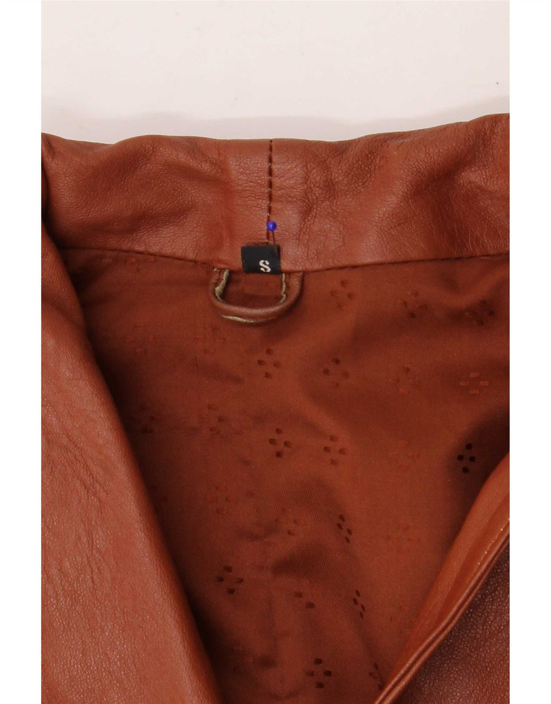 Vintage mujer chaqueta de cuero Reino Unido 10 pequeño marrón