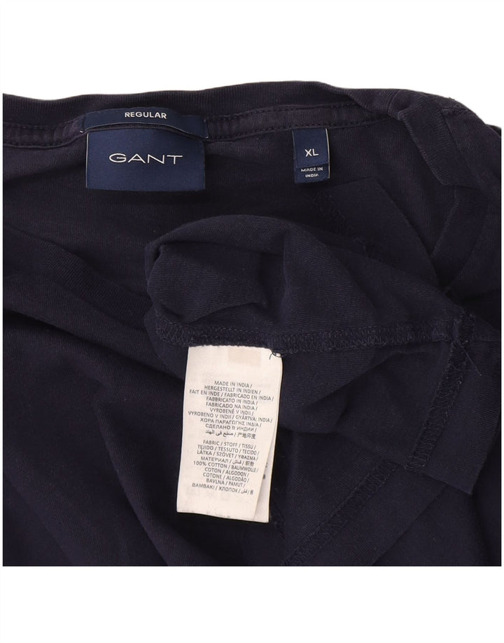 Gant Camiseta Regular para Hombre Top XL Azul Marino Algodón