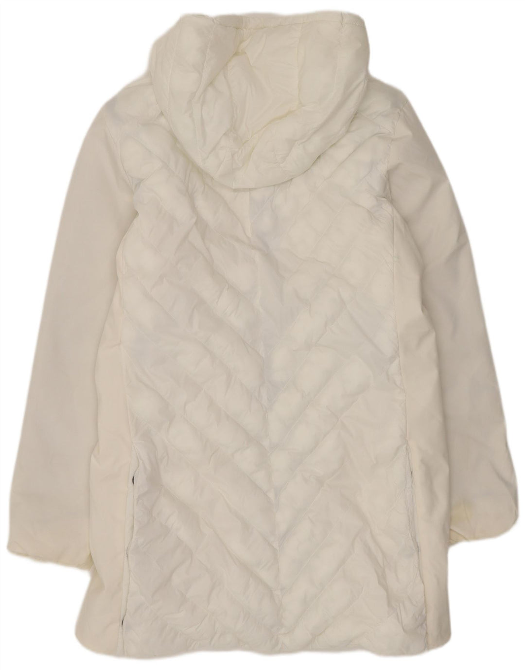 Invicta Abrigo acolchado con capucha para mujer UK 18 XL Poliéster blanco