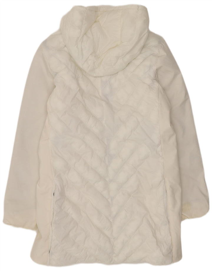Invicta Abrigo acolchado con capucha para mujer UK 18 XL Poliéster blanco