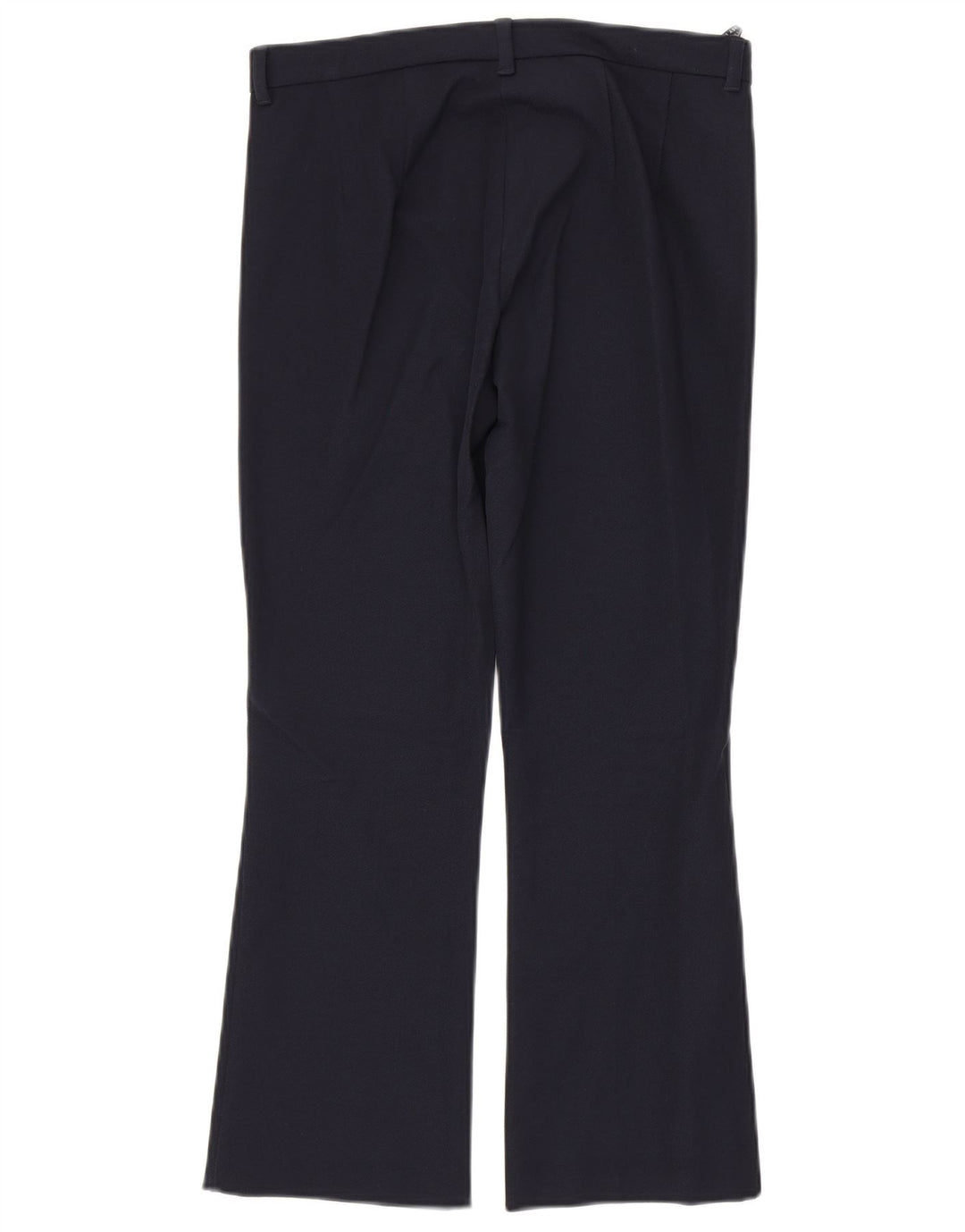 MAX MARA Pantalones de traje con corte de bota para mujer UK 4 XS W26 L25 Azul marino Algodón