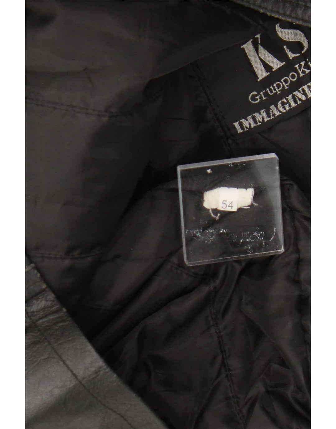 VINTAGE Chaqueta de cuero para hombre IT 54 2XL Cuero negro