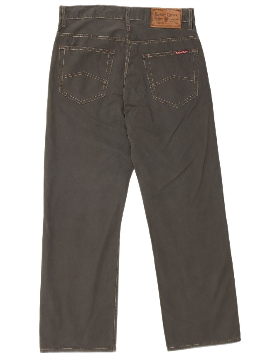 MARLBORO CLASSICS Pantalones casuales rectos para hombre W32 L28 Algodón verde