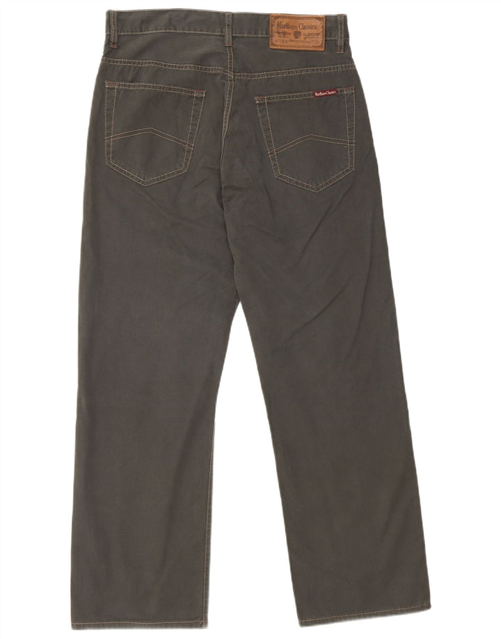 MARLBORO CLASSICS Pantalones casuales rectos para hombre W32 L28 Algodón verde