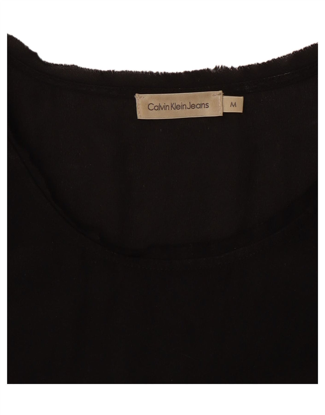 Calvin Klein Jeans Blusa para mujer Top UK 44 Mediano Negro