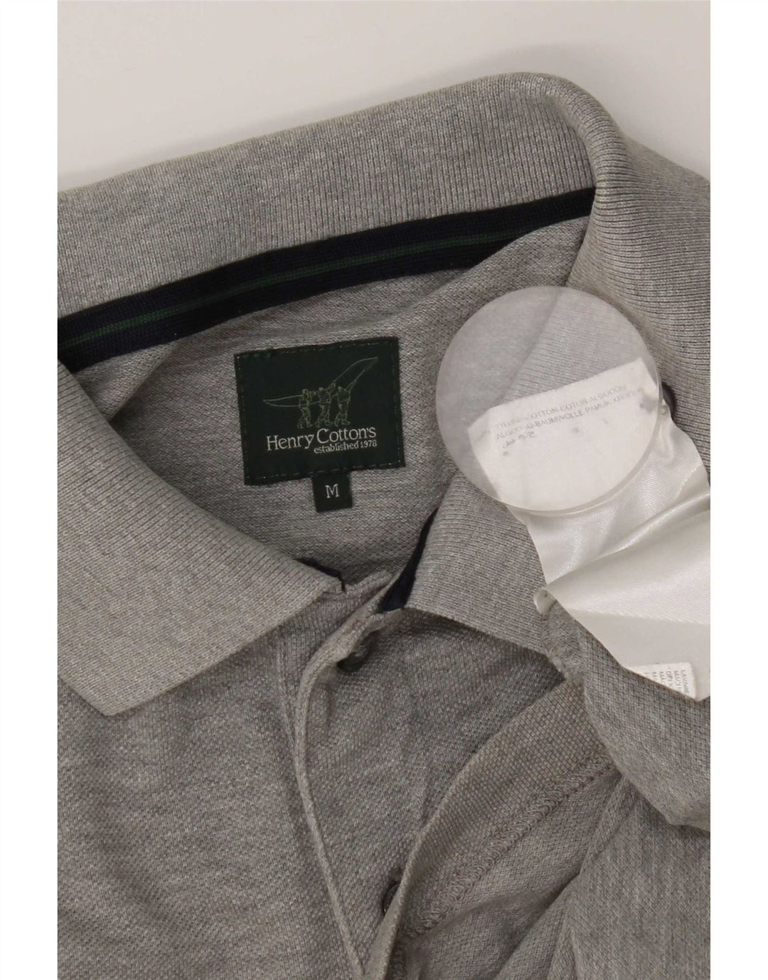 Henry Cottons Polo Hombre Algodón Gris Medio