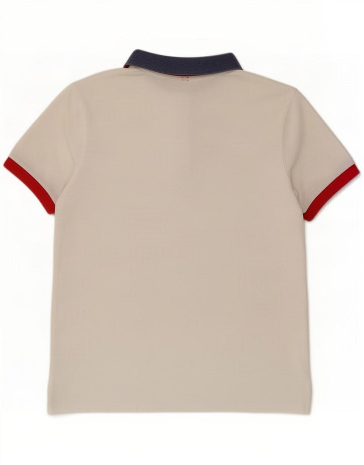 Polo Sun68 para hombre de algodón con bloques de color blanco mediano