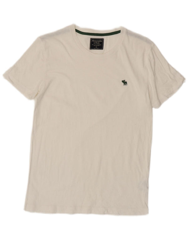 ABERCROMBIE & FITCH Camiseta Hombre Top XS Blanco Algodón