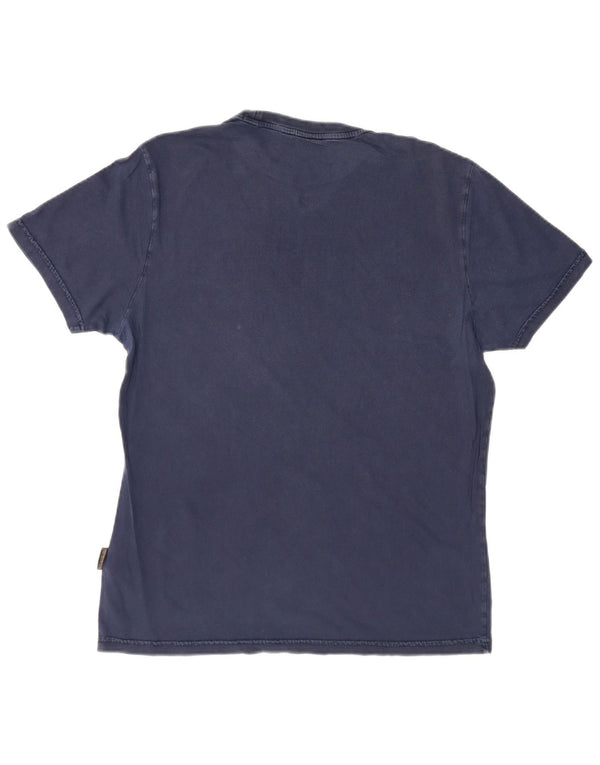 Napapijri Hombre Camiseta Top Grande Azul Marino Algodón