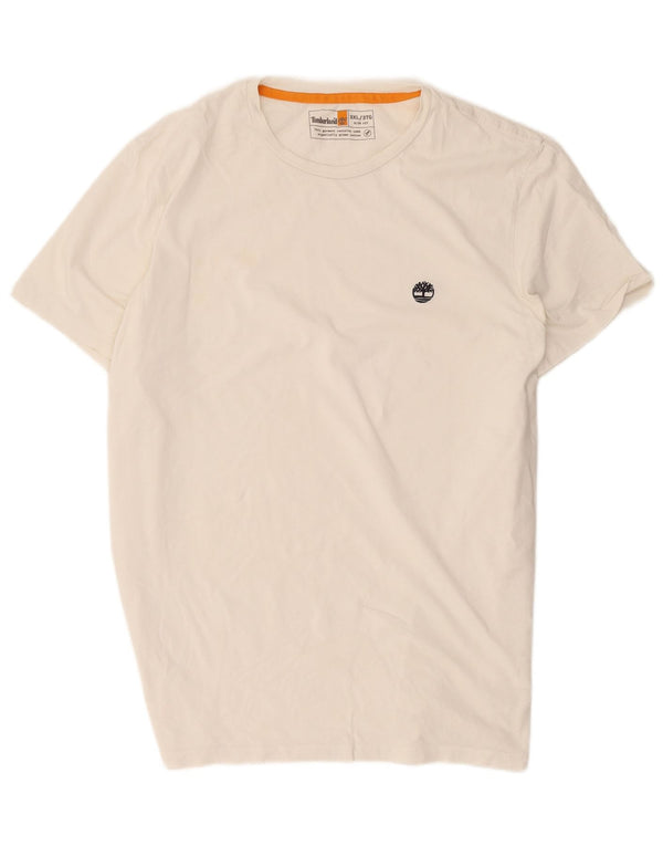 Timberland Camiseta Slim Fit para Hombre Top 3XL Algodón Blanco