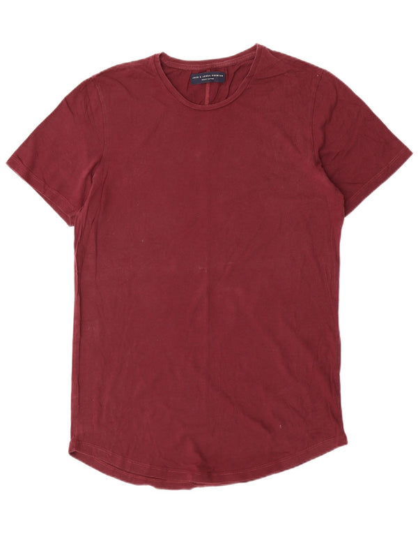 Jack & Jones Hombre Camiseta Top Medium Borgoña Algodón