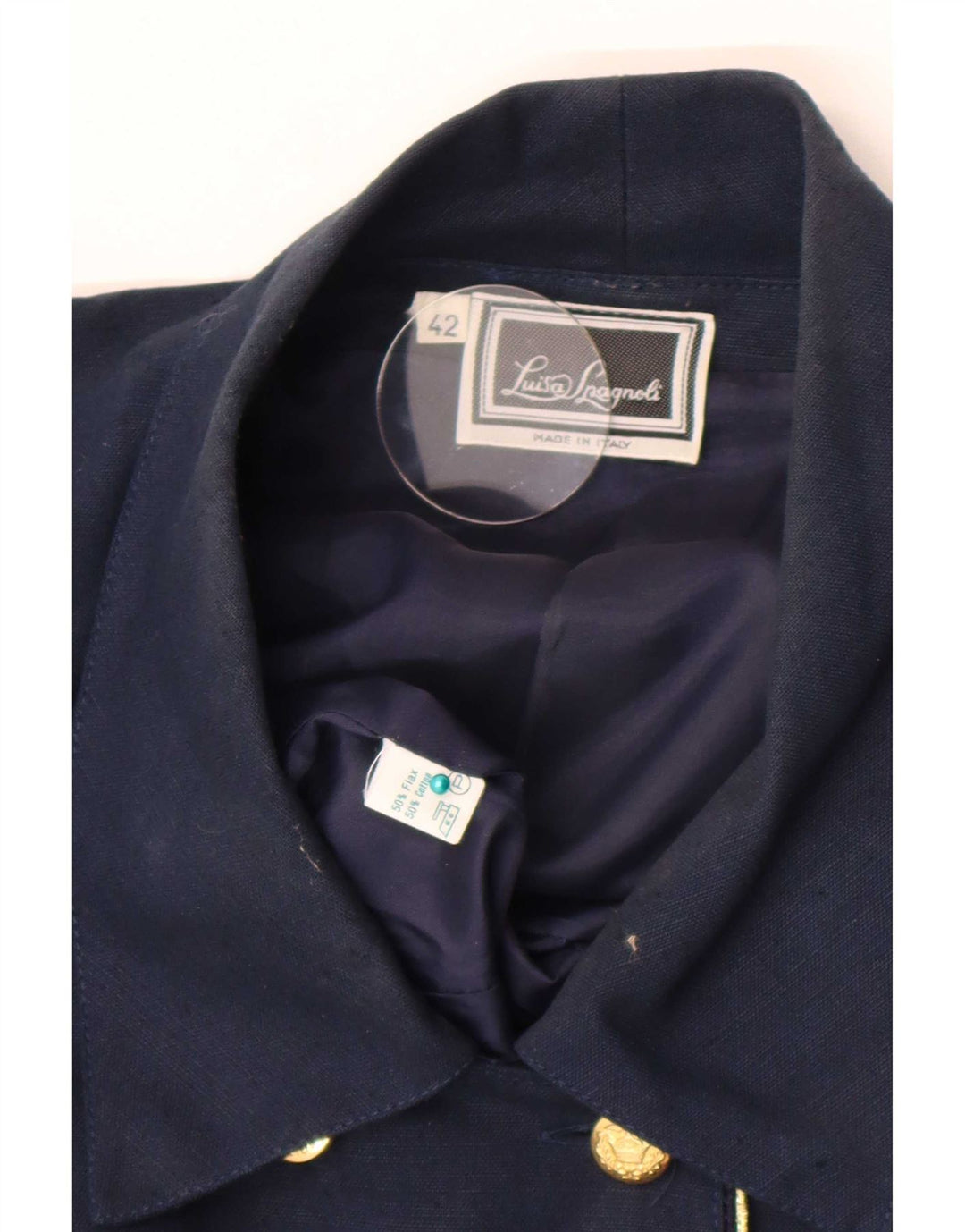 Luisa Spagnoli Cárdigan de manga corta para mujer IT 42 Medium Azul marino