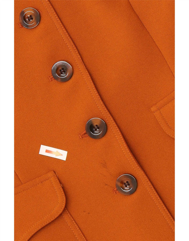 Swish Chaqueta militar de 6 botones para mujer IT 46 Poliéster marrón grande
