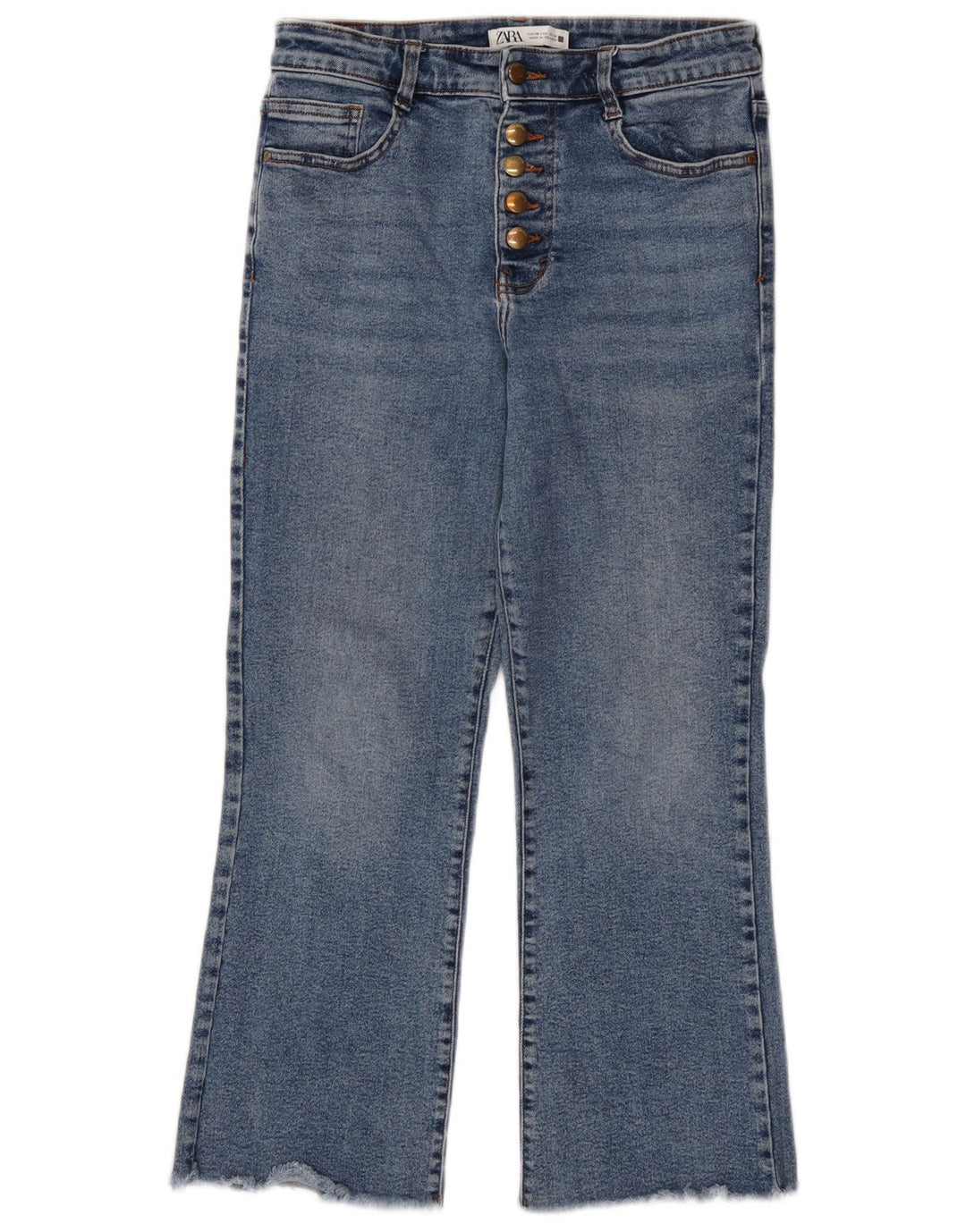 Zara Jeans Bootcut para Mujer EU 38 Small W28 L25 Algodón Azul