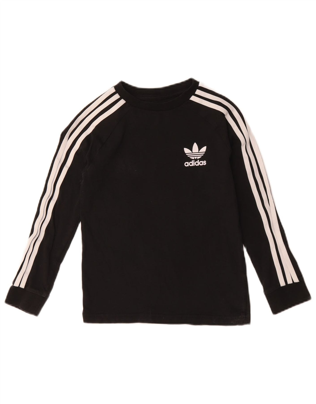 Adidas Camiseta Niño Manga Larga 7-8 Años Negro Algodón