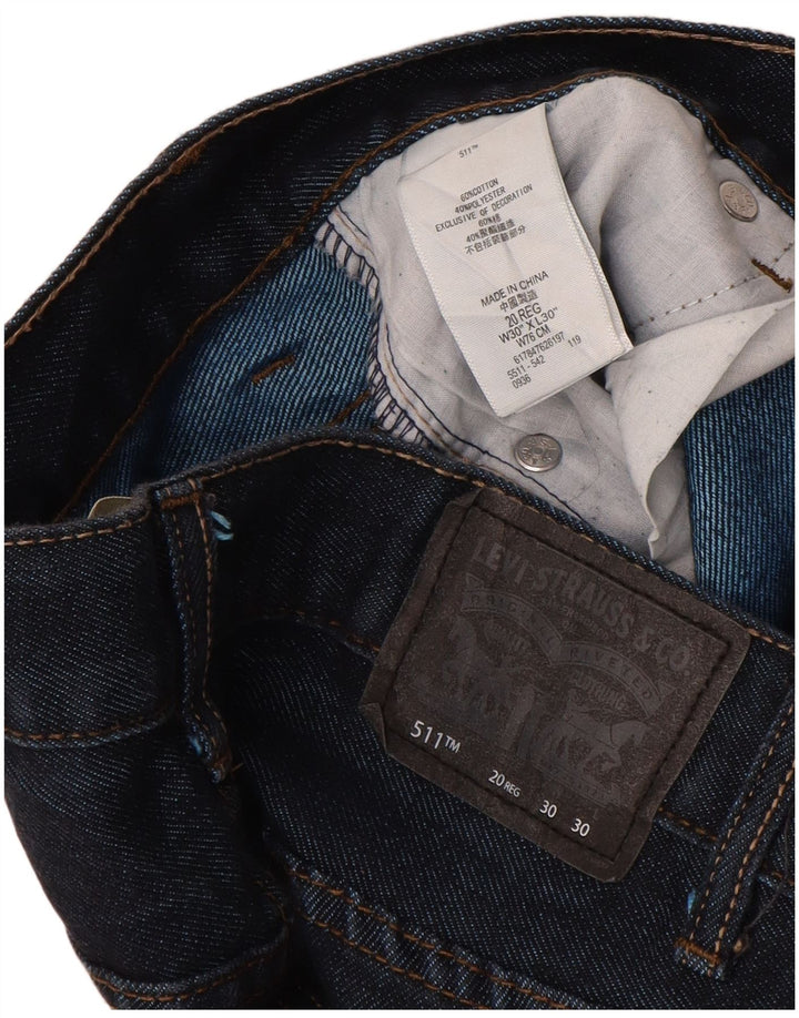 Levi's Vaqueros Slim 511 para Niños 15-16 Años W30 L30 Azul Marino Algodón