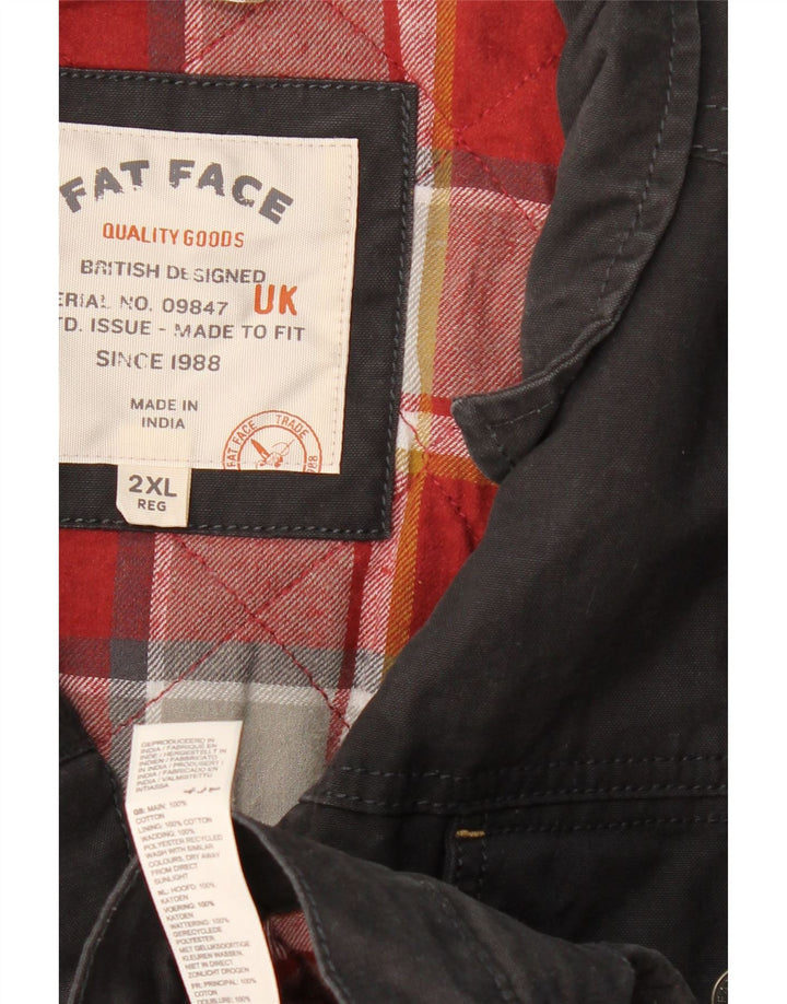 FAT FACE Chaqueta Bomber para Hombre UK 44 2XL Algodón Negro