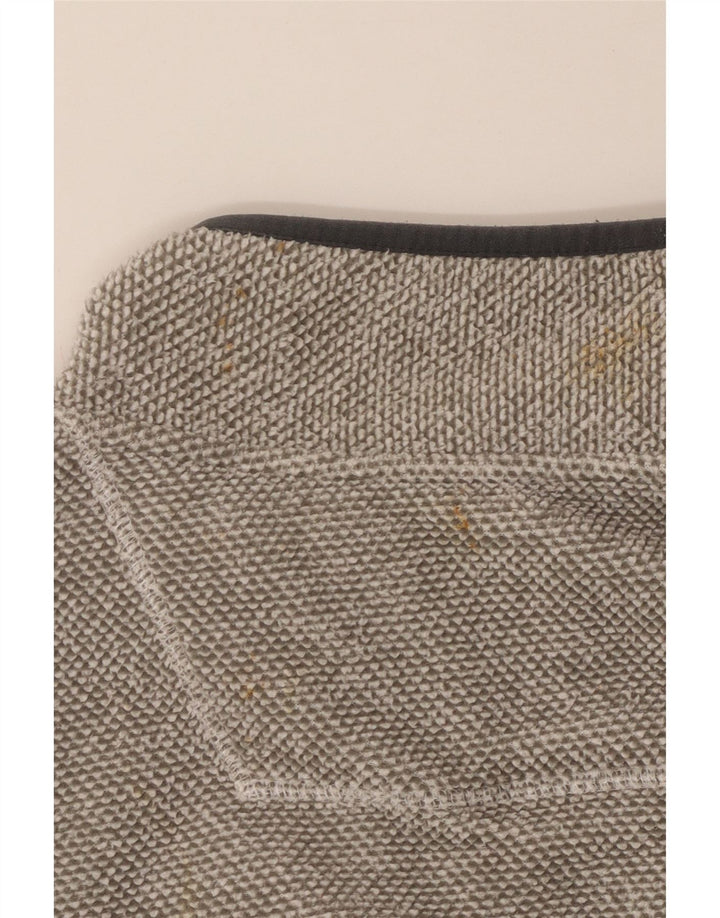 WEIRD FISH Jersey polar con cuello y cremallera para hombre XL Poliéster gris