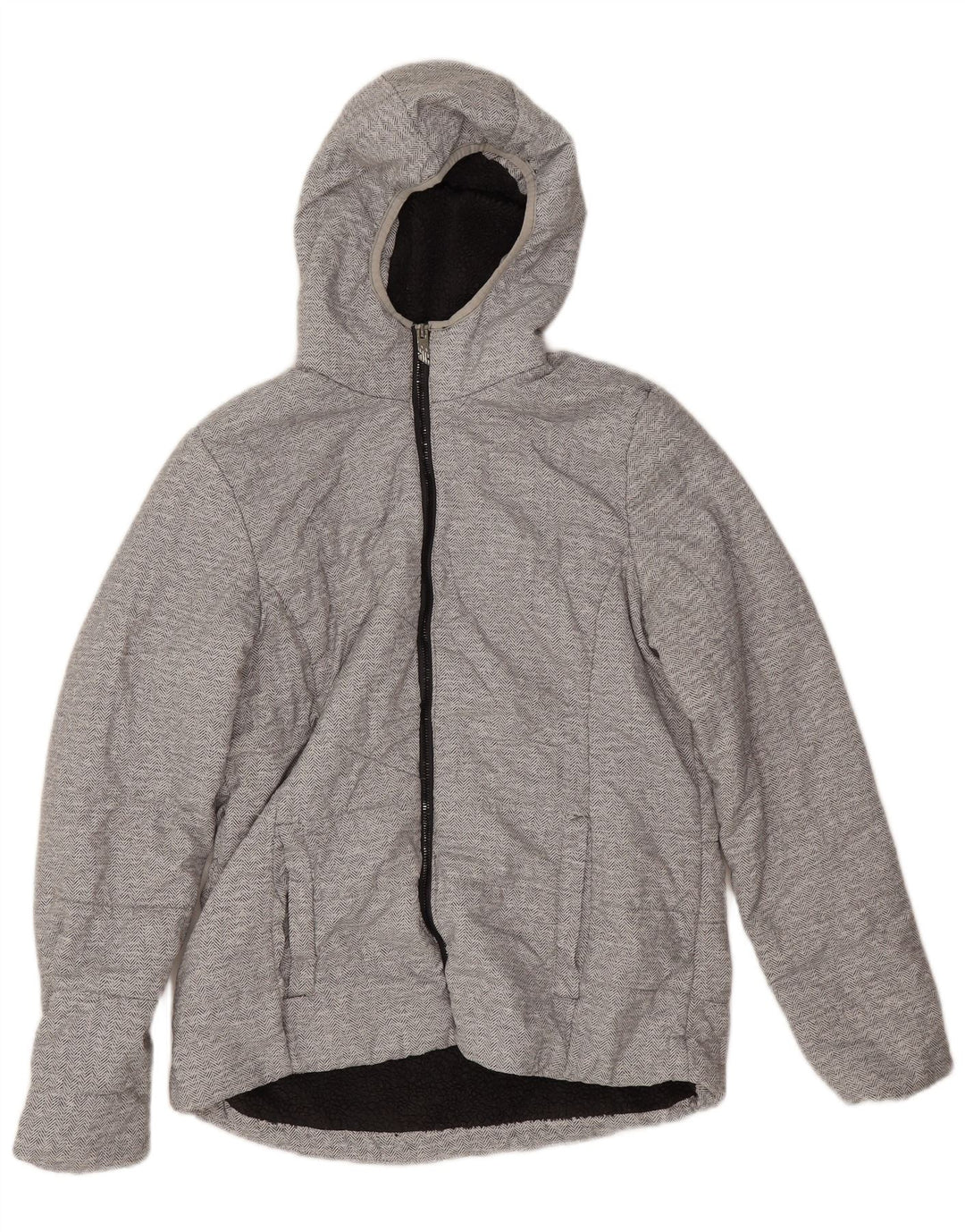 New Balance Chaqueta Sherpa con capucha para mujer Reino Unido 44 Gris medio Espiga
