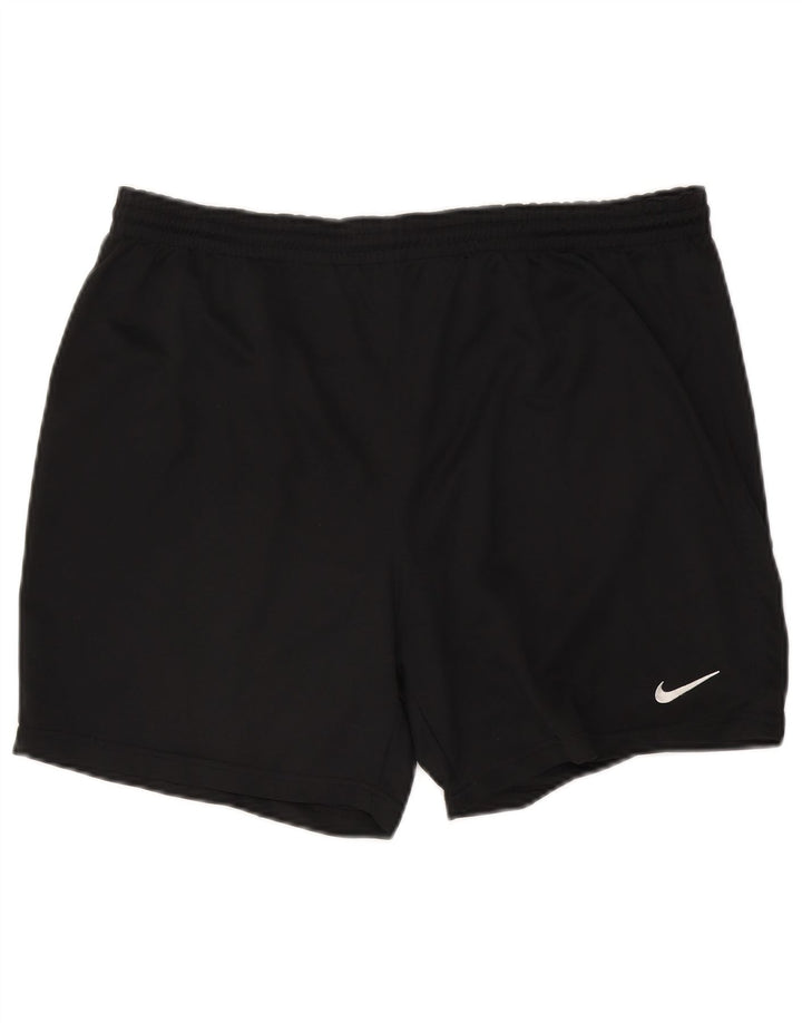 Nike - Pantalones cortos deportivos para hombre, talla grande, poliéster negro