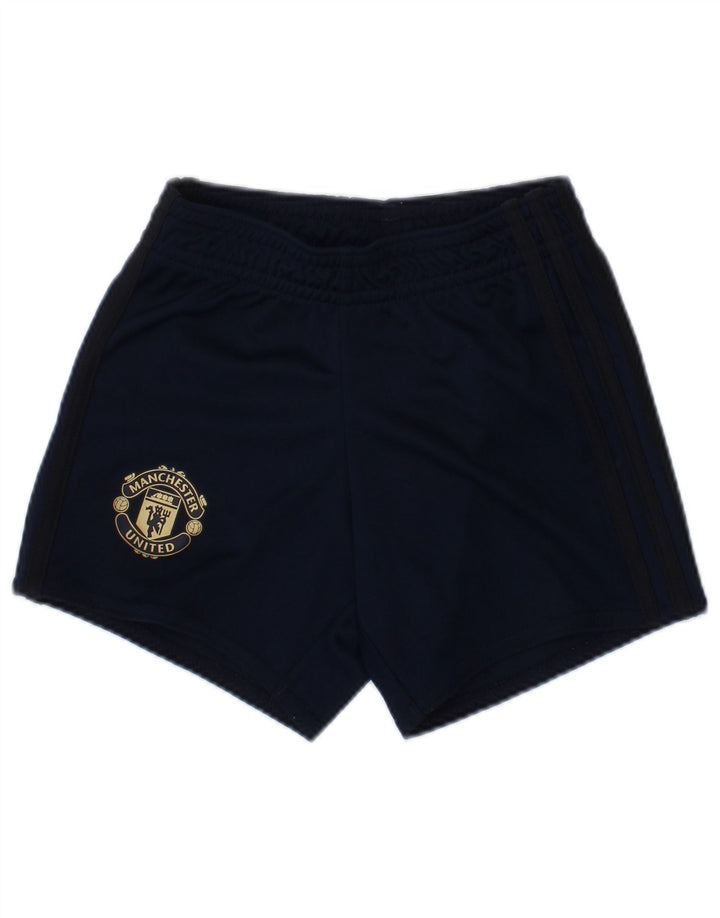 ADIDAS Pantalones cortos deportivos Manchester United para bebés de 12 a 18 meses, azul marino