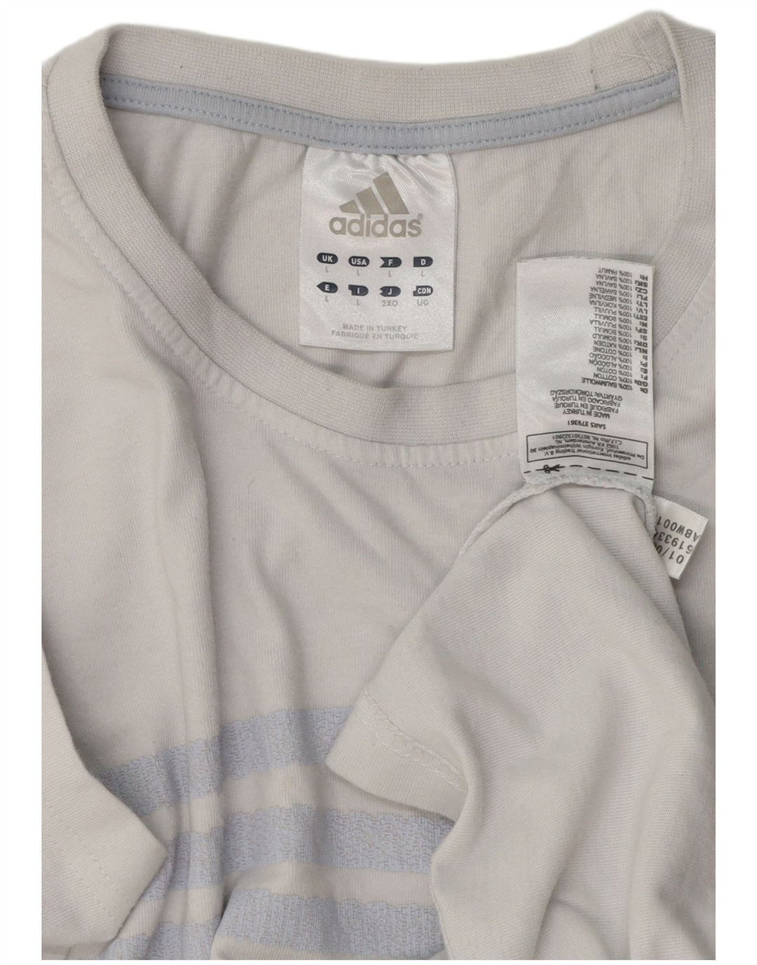 Adidas - Camiseta para hombre, talla grande, algodón azul