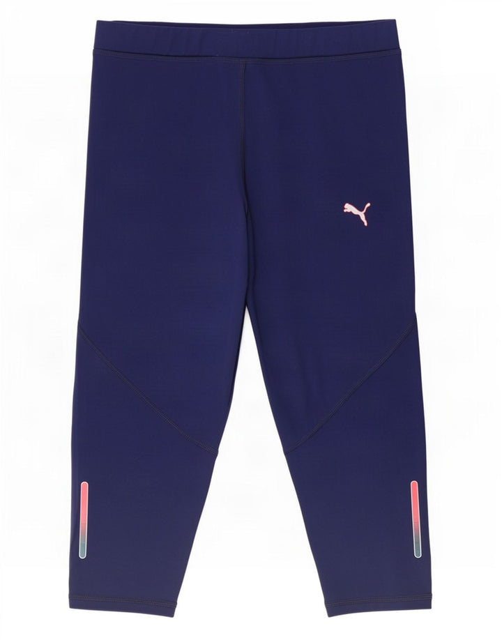 Puma Leggings Capri para Mujer UK 10 Small Azul Marino Poliéster