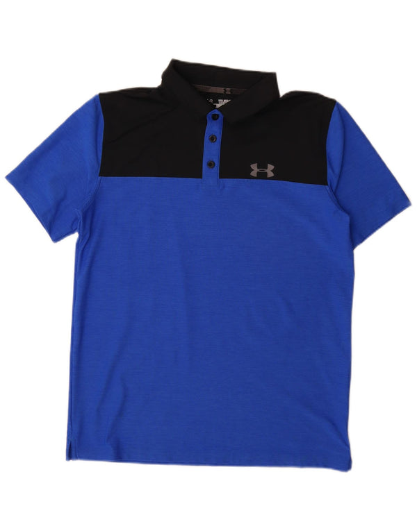 Under Armour Polo Heat Gear para niños 13-14 años XL Azul Colorblock