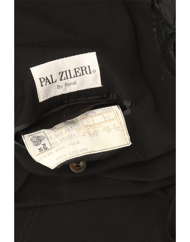Pal Zileri Chaqueta tipo blazer con doble botonadura para hombre IT 52 XL Lana virgen negra