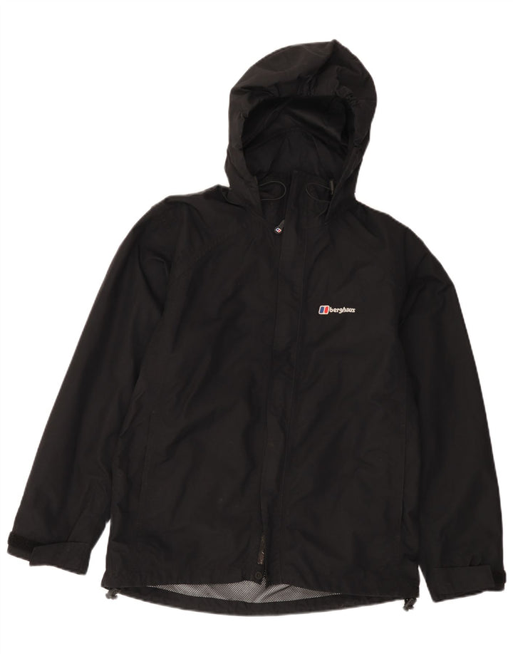 Berghaus Chaqueta impermeable con capucha extragrande para mujer UK 10 Small Nylon negro