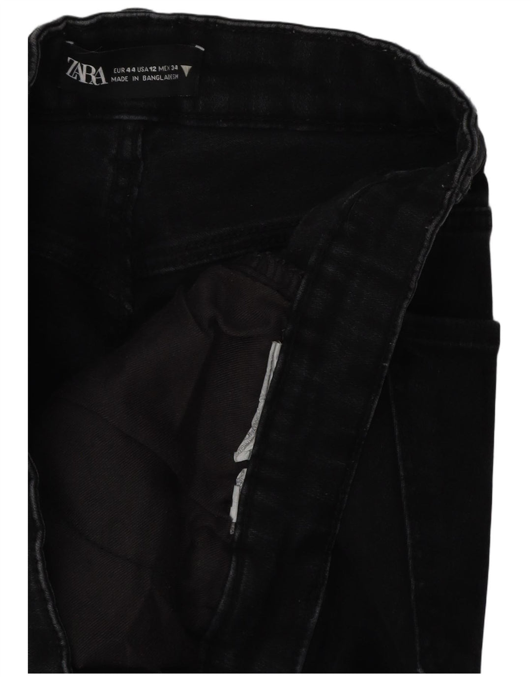 Zara Vaqueros Slim Mujer EU 44 XL W34 L26 Negro