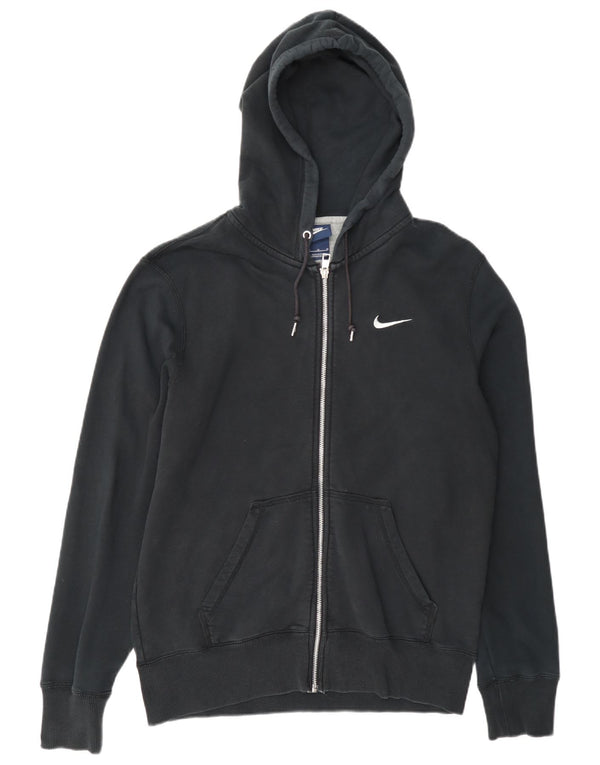 Nike - Sudadera con capucha y cremallera para hombre, tamaño mediano, algodón negro