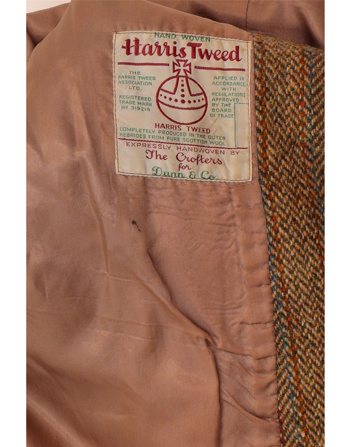 Harris Tweed Chaqueta tipo blazer de 3 botones para hombre UK 38 Verde medio Espiga