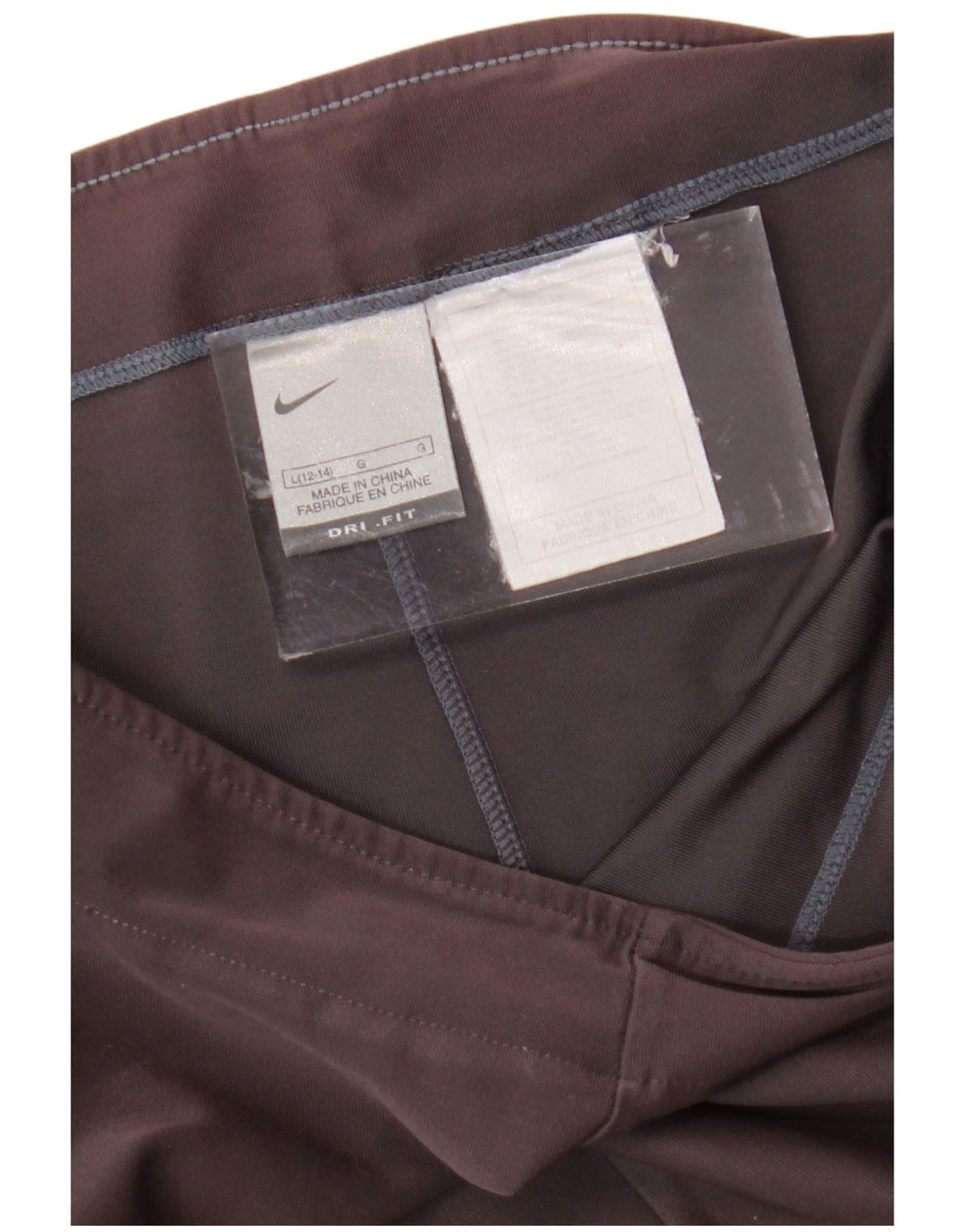 NIKE Mujer Dri Fit Capri Chándal Pantalones UK 12/14 Grande Gris Algodón