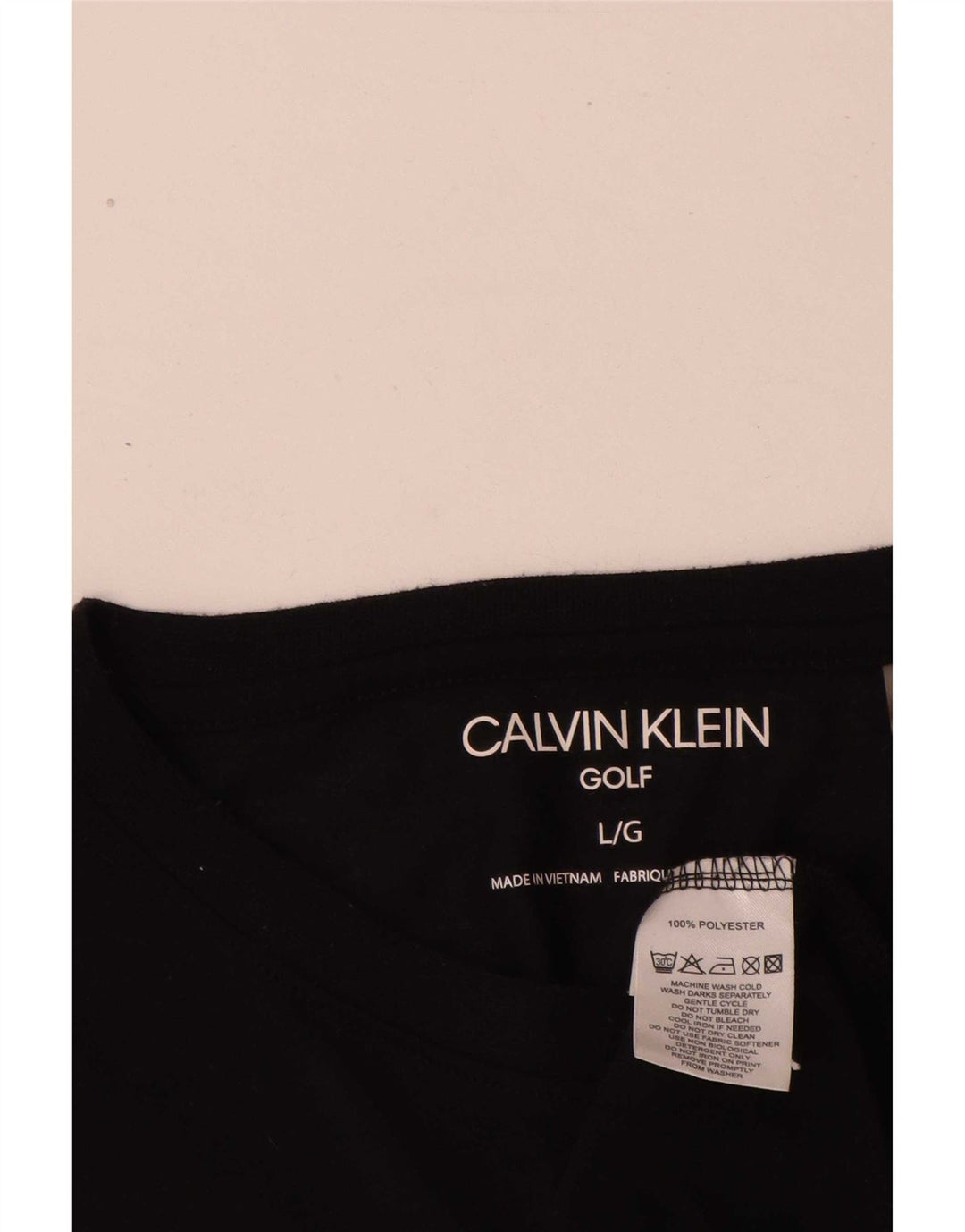 Calvin Klein - Camiseta de golf para hombre, talla grande, poliéster negro