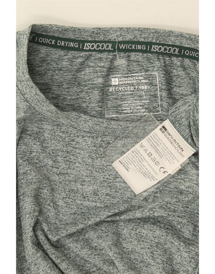 MOUNTAIN WAREHOUSE Camiseta Hombre Top Small Verde Moteado Poliéster