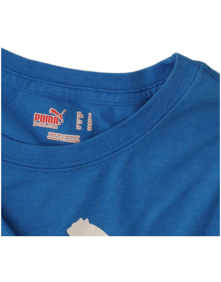 PUMA Camiseta gráfica para mujer Top UK 10 Small Blue