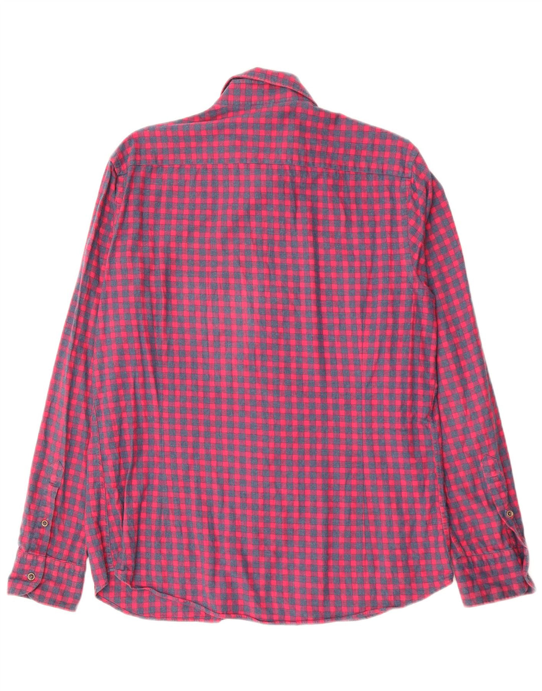 MASSIMO DUTTI Camisa De Franela Hombre Large Algodón Vichy Rojo