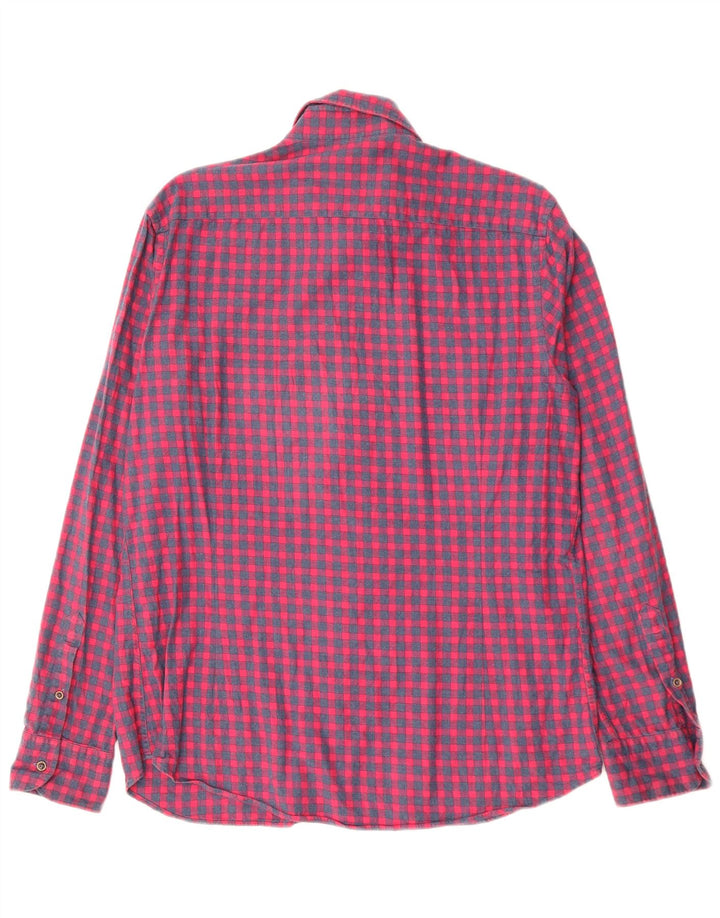 MASSIMO DUTTI Camisa De Franela Hombre Large Algodón Vichy Rojo